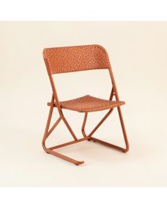 Slate Canyon Folding Outdoor Chair - Terracotta (synthetic illustration; no displayed measurements)