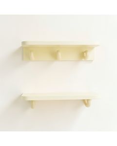 Slate Crest Wall-Mounted Entryway Organizer Shelf - Ivory (synthetic illustration; no displayed measurements)