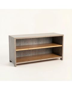Vale Bend Low Bookcase - Gray (synthetic illustration; no displayed measurements)