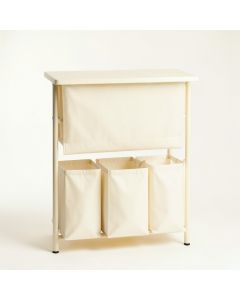 Olive Brook Laundry Sorting Station With Plain Removable Bags - Cream (synthetic illustration; no displayed measurements)