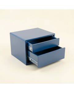 Meadow Edge Small-Parts Storage Drawer Cabinet - Blue (synthetic illustration; no displayed measurements)