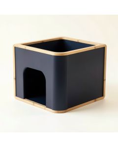 Reed Edge Empty Furniture-Style Litter Enclosure - Navy (synthetic illustration; no displayed measurements)