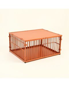 Cove Bridge Empty Furniture-Style Pet Crate - Terracotta (synthetic illustration; no displayed measurements)