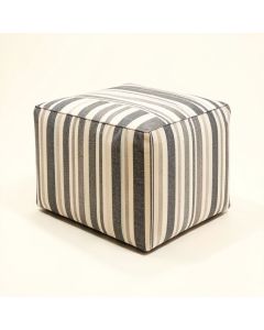 22 '' Wide Square Striped Pouf Ottoman (synthetic illustration; no displayed measurements)