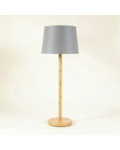 Willow Branch Floor Lamp With A Plain Fabric Shade - Gray (synthetic illustration; no displayed measurements)