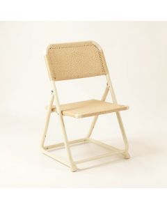 Reed Dale Folding Outdoor Chair - Cream (synthetic illustration; no displayed measurements)