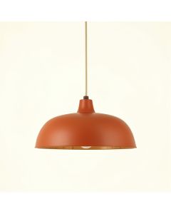 Harbor Crossing Pendant Light Suspended From One Plain Cable - Terracotta (synthetic illustration; no displayed measurements)