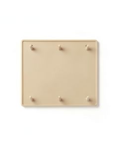 Sage Arc Empty Wall-Mounted Tool Organizer Panel - Beige (synthetic illustration; no displayed measurements)