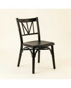 Ridge Arc Dining Chair - Black (synthetic illustration; no displayed measurements)