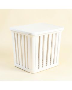 Aspen Bend Laundry Hamper - White (synthetic illustration; no displayed measurements)
