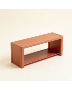 Dune Bluff Narrow Outdoor Storage Bench - Terracotta (synthetic illustration; no displayed measurements)