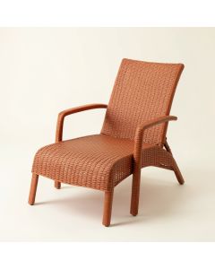 Fern Branch Outdoor Lounge Chair - Terracotta (synthetic illustration; no displayed measurements)