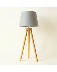 Hill Bluff Floor Lamp With A Plain Fabric Shade - Gray (synthetic illustration; no displayed measurements)