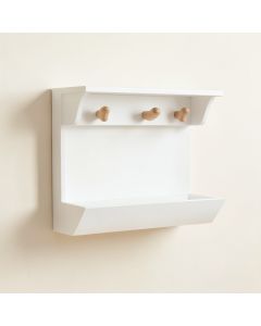 Sage Canyon Wall-Mounted Entryway Organizer Shelf - White (synthetic illustration; no displayed measurements)