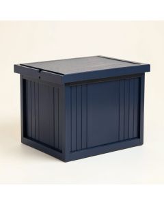 Summit Bridge Closed Outdoor Storage Box - Navy (synthetic illustration; no displayed measurements)
