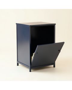 Cove Bridge Freestanding Pull-Out Hamper Cabinet - Navy (synthetic illustration; no displayed measurements)