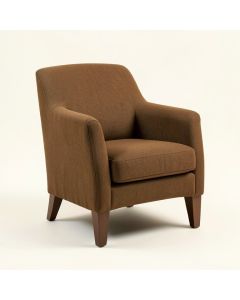 Pillsbury Upholstered Queen Anne Back Side Chair In Saddle Brown (synthetic illustration; no displayed measurements)