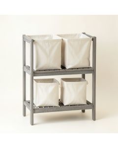 Flint Dell Laundry Sorting Station With Plain Removable Bags - Gray (synthetic illustration; no displayed measurements)