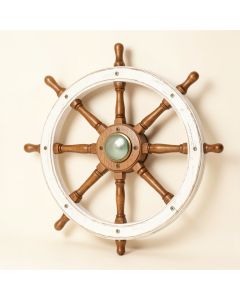 Ornamental Nautical Ship Steering Wheel Home Wall Decor (synthetic illustration; no displayed measurements)