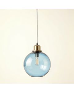Bay Dell Pendant Light Suspended From One Plain Cable - Blue (synthetic illustration; no displayed measurements)