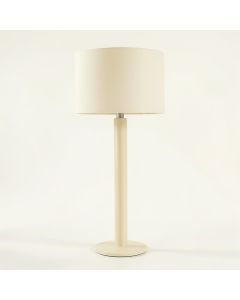 Stone Bridge Floor Lamp With A Plain Fabric Shade - Cream (synthetic illustration; no displayed measurements)