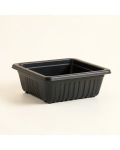 Stone Brook Empty Railing Planter With Integral Brackets - Black (synthetic illustration; no displayed measurements)