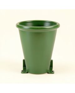 Ash Crest Empty Railing Planter With Integral Brackets - Green (synthetic illustration; no displayed measurements)