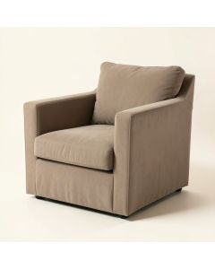 Stretch Block Box Cushion Armchair Slipcover (synthetic illustration; no displayed measurements)