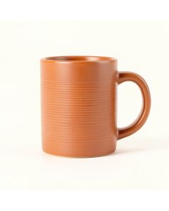 Spruce Crest Ceramic Mug - Terracotta (synthetic illustration; no displayed measurements)