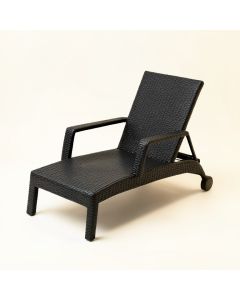 Fern Dale Outdoor Lounge Chair - Black (synthetic illustration; no displayed measurements)