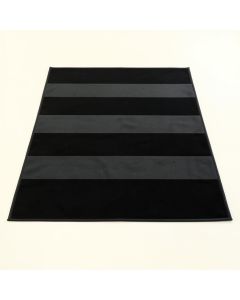 Stone Arc Rectangular Outdoor Rug - Black (synthetic illustration; no displayed measurements)