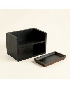Birch Branch Empty Coffee-Station Organizer - Black (synthetic illustration; no displayed measurements)