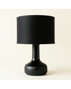 Laurel Dale Table Lamp With A Plain Fabric Shade - Black (synthetic illustration; no displayed measurements)