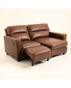 Maumee 103.5 '' Wide Faux Leather Sofa & Chaise With Ottoman (synthetic illustration; no displayed measurements)