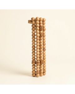 Dametta Macaron Wooden Bead Curtain Tieback (synthetic illustration; no displayed measurements)