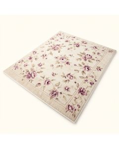 Kacy Floral Plum/Light Beige Area Rug (synthetic illustration; no displayed measurements)