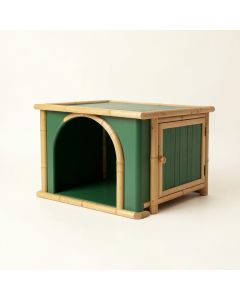 Maple Brook Empty Furniture-Style Litter Enclosure - Green (synthetic illustration; no displayed measurements)