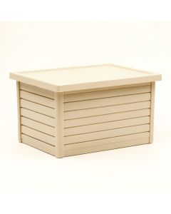Linden Crest Closed Outdoor Storage Box - Beige (synthetic illustration; no displayed measurements)
