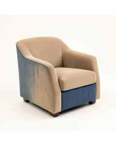 Gaillard Upholstered Parsons Chair In Tan/Blue (synthetic illustration; no displayed measurements)