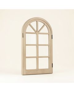 Farmhouse Wood And Metal Arched Window Door Wall Decor (synthetic illustration; no displayed measurements)