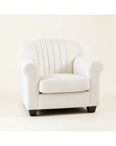 Shore Dell Upholstered Armchair - White (synthetic illustration; no displayed measurements)