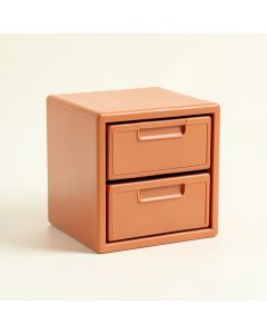 Alder Crest Small-Parts Storage Drawer Cabinet - Terracotta (synthetic illustration; no displayed measurements)