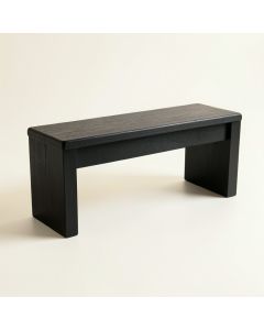 Reed Arc Indoor Bench - Black (synthetic illustration; no displayed measurements)