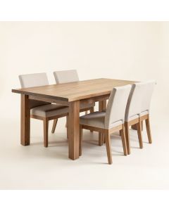 Alingtons 5 - Piece Rubberwood Dining Set (synthetic illustration; no displayed measurements)