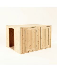 Lake Edge Empty Furniture-Style Litter Enclosure - Beige (synthetic illustration; no displayed measurements)