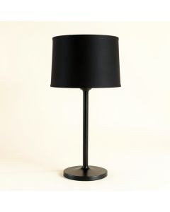 Shore Crossing Table Lamp With A Plain Fabric Shade - Black (synthetic illustration; no displayed measurements)