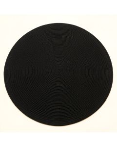 Ridge Arc Round Area Rug - Black (synthetic illustration; no displayed measurements)