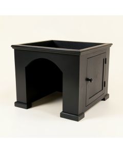 Dune Dell Empty Furniture-Style Litter Enclosure - Black (synthetic illustration; no displayed measurements)