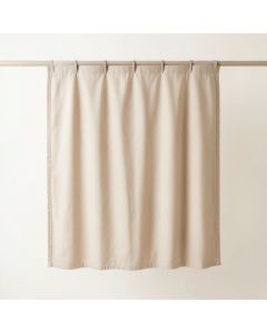 Olive Bridge Shower Curtain Hanging Flat From A Plain Rod - Beige (synthetic illustration; no displayed measurements)