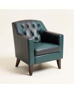 Mcfarren Tufted Side Chair In Charcoal/Teal (synthetic illustration; no displayed measurements)